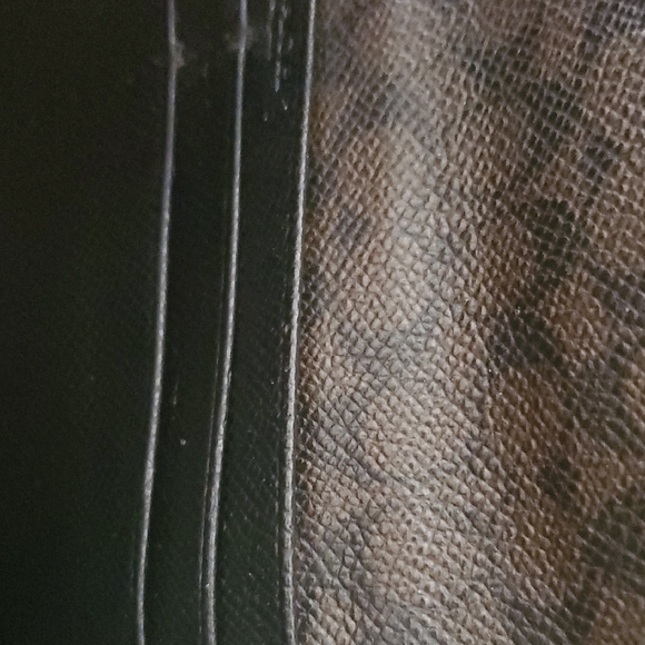 Coach Dark Leather Clutch with Gold Accent - Picture 8 of 8